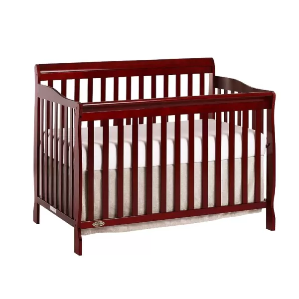 Ashton 4-In-1 Convertible Crib In Natural, Greenguard Gold, JPMA Certified, Non-Toxic Finishes, Features 4 Mattress Height Settings, Made Of Solid Pinewood