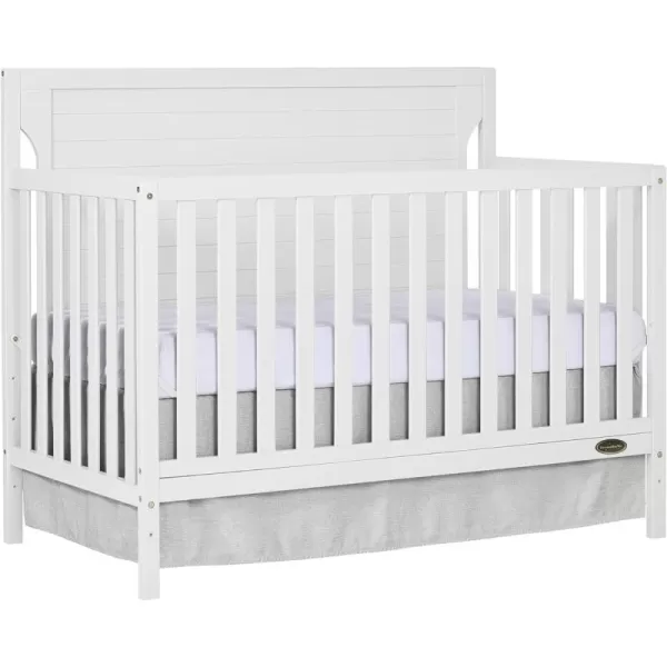 Cape Cod 5-in-1 Convertible Crib in Storm Grey, Greenguard Gold Certified, 55x30x44.5 Inch 