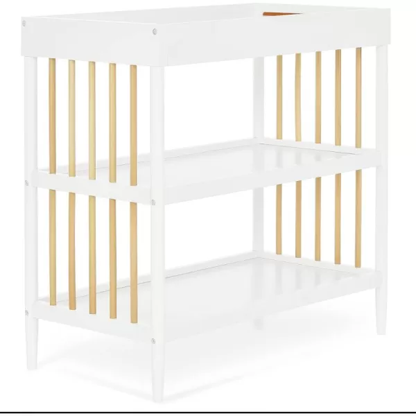 Clover 4-in-1 Modern Island Crib with Rounded Spindles in White, Convertible Crib, Mid-Century Meets Modern, Coordinates with The Clover Changing Counter