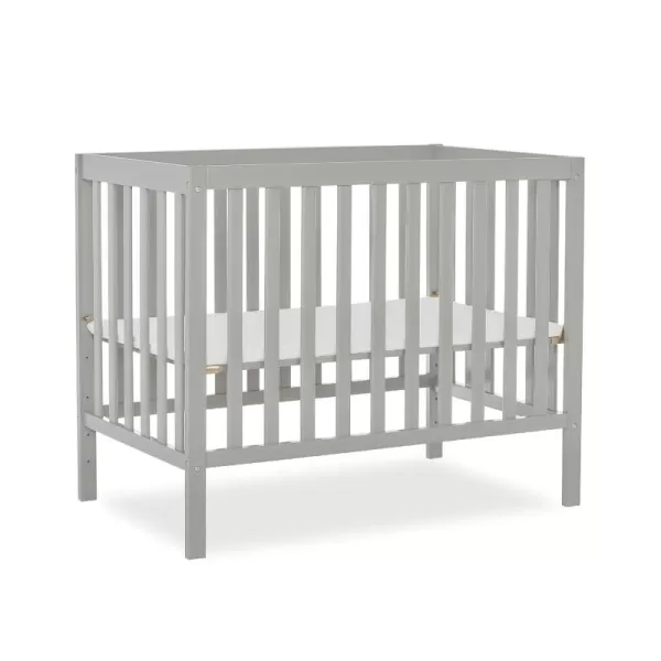 Dream On Me, Edgewood 4-in-1 Convertible Mini Crib, Cool Grey , 40x25x33 Inch 