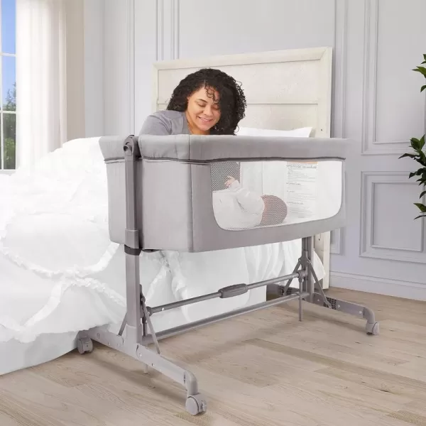 Zimal Bassinet and Bedside Sleeper in Ivory, Lightweight and Portable Baby Bassinet, Breathable Mesh Panels, Easy to Fold and Carry Travel Bassinet, JPMA Certified