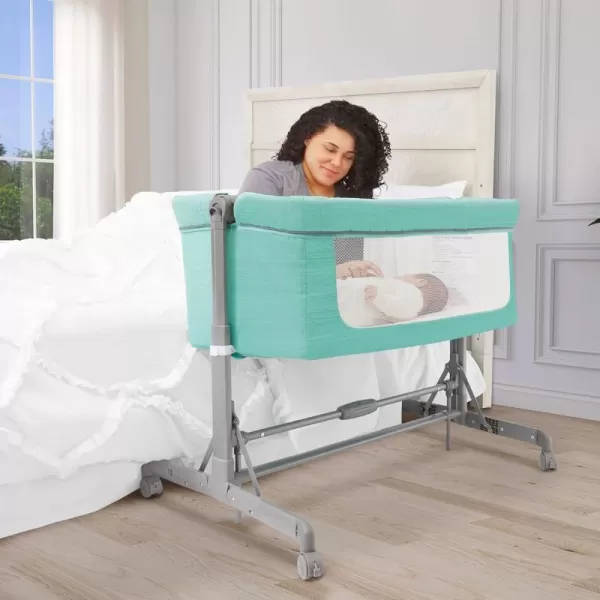 Zimal Bassinet and Bedside Sleeper in Ivory, Lightweight and Portable Baby Bassinet, Breathable Mesh Panels, Easy to Fold and Carry Travel Bassinet, JPMA Certified