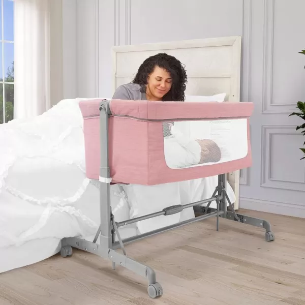 Zimal Bassinet and Bedside Sleeper in Ivory, Lightweight and Portable Baby Bassinet, Breathable Mesh Panels, Easy to Fold and Carry Travel Bassinet, JPMA Certified