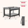 imageDream On Me EZGo Portable Playard in Black ampamp White Compact Easy to Fold and Travel Baby Playard Breathable Mesh Sides Carry Bag IncludedBlack  White