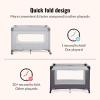 imageDream On Me EZGo Portable Playard in Black ampamp White Compact Easy to Fold and Travel Baby Playard Breathable Mesh Sides Carry Bag IncludedGrey