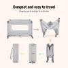imageDream On Me EZGo Portable Playard in Black ampamp White Compact Easy to Fold and Travel Baby Playard Breathable Mesh Sides Carry Bag IncludedGrey