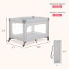 imageDream On Me EZGo Portable Playard in Black ampamp White Compact Easy to Fold and Travel Baby Playard Breathable Mesh Sides Carry Bag IncludedGrey