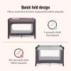 imageDream On Me EZGo Portable Playard in Black ampamp White Compact Easy to Fold and Travel Baby Playard Breathable Mesh Sides Carry Bag IncludedPink  Black