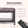 imageDream On Me EZGo Portable Playard in Black ampamp White Compact Easy to Fold and Travel Baby Playard Breathable Mesh Sides Carry Bag IncludedPink  Black