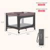 imageDream On Me EZGo Portable Playard in Black ampamp White Compact Easy to Fold and Travel Baby Playard Breathable Mesh Sides Carry Bag IncludedPink  Black