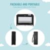 imageDream On Me Nest Portable Playard in Grey with Carrybag an Shoulder Strap Lightweight Packable and Easy Setup Baby Playard Breathable Mesh Sides and Soft Fabric  Comes with a Removable Padded MatBlack