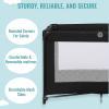 imageDream On Me Nest Portable Playard in Grey with Carrybag an Shoulder Strap Lightweight Packable and Easy Setup Baby Playard Breathable Mesh Sides and Soft Fabric  Comes with a Removable Padded MatBlack