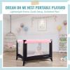 imageDream On Me Nest Portable Playard in Grey with Carrybag an Shoulder Strap Lightweight Packable and Easy Setup Baby Playard Breathable Mesh Sides and Soft Fabric  Comes with a Removable Padded MatPink