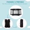imageDream On Me Onyx Playpen in Black Baby Playpen Portable and Lightweight Playpen for Babies and Toddler  Comes with A Comfortable Padded Floor