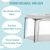 imageDream On Me Onyx Playpen in Grey  Portable and Lightweight Comfortable Padded Floor for Babies and Toddlers
