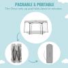 imageDream On Me Onyx Playpen in Grey  Portable and Lightweight Comfortable Padded Floor for Babies and Toddlers