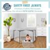imageDream On Me Onyx Playpen in Grey  Portable and Lightweight Comfortable Padded Floor for Babies and Toddlers