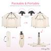 imageDream On Me Pop Up Children Playpen in French White Easy Set Up for Babies and Toddlers Breathable Mesh Sides One Hand Easy Fold Travel Bag IncludedFrench White