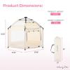 imageDream On Me Pop Up Children Playpen in French White Easy Set Up for Babies and Toddlers Breathable Mesh Sides One Hand Easy Fold Travel Bag IncludedFrench White