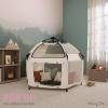 imageDream On Me Pop Up Children Playpen in French White Easy Set Up for Babies and Toddlers Breathable Mesh Sides One Hand Easy Fold Travel Bag IncludedFrench White