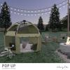 imageDream On Me Pop Up Children Playpen in French White Easy Set Up for Babies and Toddlers Breathable Mesh Sides One Hand Easy Fold Travel Bag IncludedTaupe Green