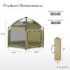 imageDream On Me Pop Up Children Playpen in French White Easy Set Up for Babies and Toddlers Breathable Mesh Sides One Hand Easy Fold Travel Bag IncludedTaupe Green
