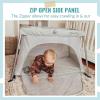 imageDream On Me Travel Light Playard with Mesh Zipper Door in BlackGrey