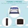 imageDream On Me Travel Light Playard with Mesh Zipper Door in BlackNavy