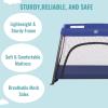 imageDream On Me Travel Light Playard with Mesh Zipper Door in BlackNavy