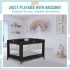 imageDream On Me Zazzy Portable Playard with Bassinet in Pink Packable and Easy Setup Baby Playard Lightweight and Portable Playard for Baby with Mattress and Travel BagBlack