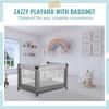 imageDream On Me Zazzy Portable Playard with Bassinet in Pink Packable and Easy Setup Baby Playard Lightweight and Portable Playard for Baby with Mattress and Travel BagGray