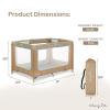 imageDream On Me Zodiak Portable Playard in Coffee and Blue Lightweight Packable and Easy Setup Baby Playard Breathable Mesh Sides and Soft Fabric  Comes with a Removable Padded Mat