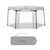 imageDream On Me Onyx Playpen in Grey  Portable and Lightweight Comfortable Padded Floor for Babies and Toddlers