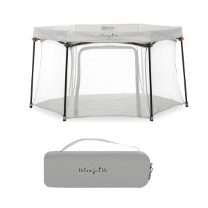 imageDream On Me Onyx Playpen in Grey  Portable and Lightweight Comfortable Padded Floor for Babies and Toddlers