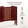 imageDream On Me 2 in 1 Portable Folding Stationary Side Crib in Espresso Greenguard Gold Certified 40x26x38 Inch Pack of 1Cherry