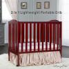 imageDream On Me 2 in 1 Portable Folding Stationary Side Crib in Espresso Greenguard Gold Certified 40x26x38 Inch Pack of 1Cherry