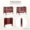 imageDream On Me 2 in 1 Portable Folding Stationary Side Crib in Espresso Greenguard Gold Certified 40x26x38 Inch Pack of 1Cherry