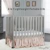 imageDream On Me 2 in 1 Portable Folding Stationary Side Crib in Espresso Greenguard Gold Certified 40x26x38 Inch Pack of 1Cool Grey
