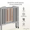 imageDream On Me 2 in 1 Portable Folding Stationary Side Crib in Espresso Greenguard Gold Certified 40x26x38 Inch Pack of 1Cool Grey