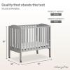 imageDream On Me 2 in 1 Portable Folding Stationary Side Crib in Espresso Greenguard Gold Certified 40x26x38 Inch Pack of 1Cool Grey