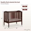 imageDream On Me 2 in 1 Portable Folding Stationary Side Crib in Espresso Greenguard Gold Certified 40x26x38 Inch Pack of 1Espresso