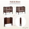 imageDream On Me 2 in 1 Portable Folding Stationary Side Crib in Espresso Greenguard Gold Certified 40x26x38 Inch Pack of 1Espresso