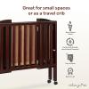 imageDream On Me 2 in 1 Portable Folding Stationary Side Crib in Espresso Greenguard Gold Certified 40x26x38 Inch Pack of 1Espresso