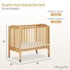 imageDream On Me 2 in 1 Portable Folding Stationary Side Crib in Espresso Greenguard Gold Certified 40x26x38 Inch Pack of 1Natural