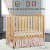 imageDream On Me 2 in 1 Portable Folding Stationary Side Crib in Espresso Greenguard Gold Certified 40x26x38 Inch Pack of 1Natural