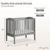imageDream On Me 2 in 1 Portable Folding Stationary Side Crib in Espresso Greenguard Gold Certified 40x26x38 Inch Pack of 1Storm Grey