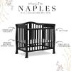 imageDream On Me Addison 4in1 Convertible Mini Crib in Espresso Greenguard Gold Certified NonToxic Finishes Built of New Zealand Pinewood Comes with 1 Mattress PadBlack
