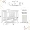 imageDream On Me Addison 4in1 Convertible Mini Crib in Espresso Greenguard Gold Certified NonToxic Finishes Built of New Zealand Pinewood Comes with 1 Mattress PadWhite