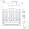 imageDream On Me Addison 4in1 Convertible Mini Crib in Espresso Greenguard Gold Certified NonToxic Finishes Built of New Zealand Pinewood Comes with 1 Mattress PadWhite