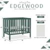 imageDream On Me Edgewood 4In1 Convertible Mini Crib In White JPMA Certified NonToxic Finish New Zealand Pinewood With 3 Mattress Height Settings Included 1quot Mattress PadOlive